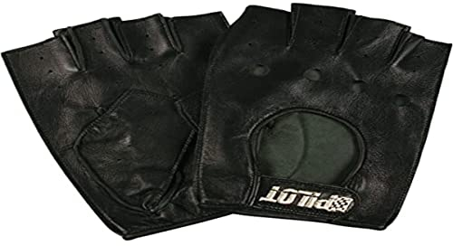 Pilot-2, guanti guida mezze dita - L - Nero