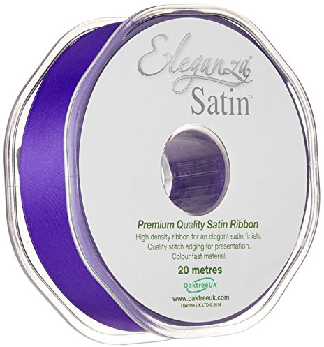ELEGANZA Double Faced Satin 25mm x 20m Purple No.36, 25 mm x 20 m