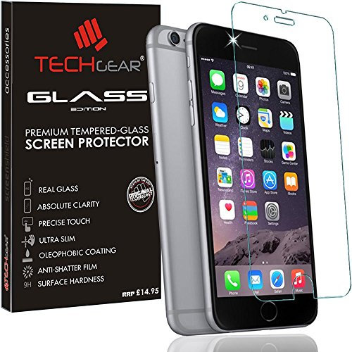 TECHGEAR GLASS Edition for iPhone 6S, iPhone 6 - Genuine Tempered Glass Screen Protector Guard Cover Compatible with Apple iPhone 6, iPhone 6s 4.7 (100% 3D Touch Compatible)