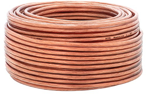DCSk Cavo per altoparlante 10m (Trasparente) 2x4mm² - Cavo in rame OFC per HiFi/Audio - 99,99% cavo in rame con isolamento