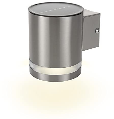 Smartwares Applique murale solaire 10.030.77-35 lm - Avec diffuseur Inox Brossé