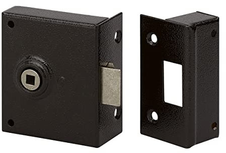 METALUX Série 526 - Serrure en applique sans condamnation LxH 70x80mm Carré de 6mm Sens Droite Porte de jardin Portail Porte extérieur