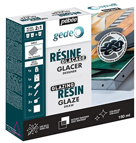 Pebeo Gédéo Kit Resina da Rivestimento 150 ML, Legno
