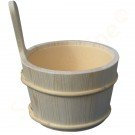 Base 4 L Sauna Finlandese Secchio con Manico in Legno incl. Inserto