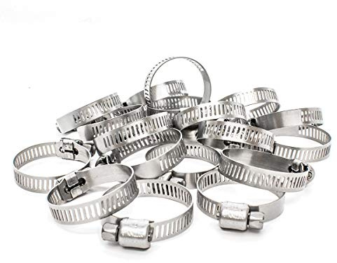 Pisces 20 Pack - 22-32mm Stainless Jubilee Clips to Fit 25mm Hose