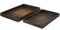 2er Set Schale T285, Serviertablett Frühstückstablett Holztablett Dekotablett, Shabby-Look - braun