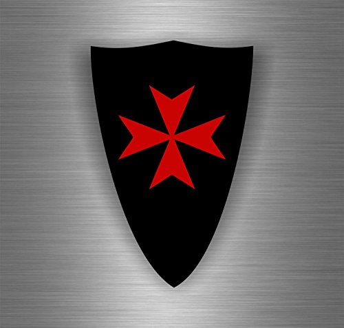 Self-Adhesive Sticker Order of Malta Flag Templier Crusades Templar Crusader B