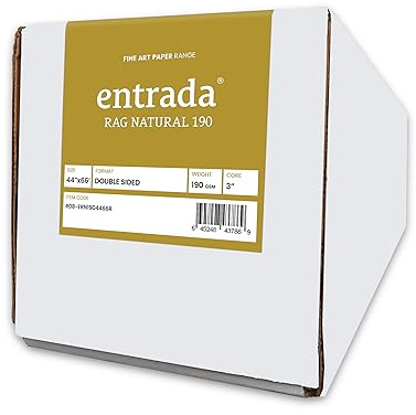Moab Entrada Rag Natural 190 Papier 190 g/m² aus Baumwolle für Tintenstrahldrucker 111,8 cm x 168 cm Rolle