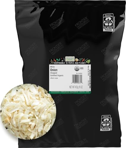 Organic Chopped White Onion, 16 oz (453 g)