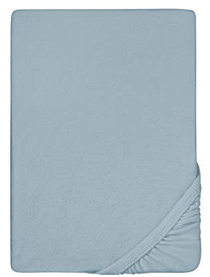 biberna Frottee-Stretch-Spannbetttuch 0012344 taubenblau 1x 140x200 cm - 160x200 cm