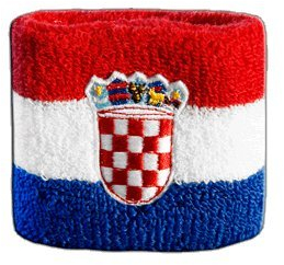 Flaggenfritze® Schweissband Kroatien, 2er Set