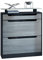 Vladon Schuhschrank Fiesta, Schwarz matt/Avola-Anthrazit/Schwarz Hochglanz - Schuhkipper für 16 Paar Schuhe (89 x 104 x 23 cm)