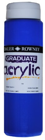 Daler Rowney Graduate - Pintura acrílica (500 ml), color azul cobalto