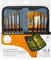 Daler-Rowney Simply Acrylic Brush Set in Zip Case, 10 x Assorted Gold Taklon Synthetic Hair Brushes, Short Handle, Ideal for Entry-Level Artists & Hobbyists