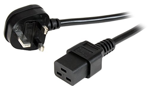 StarTech.com 6ft (2m) UK Computer Power Cable, 16AWG, BS 1363 to C19, 13A 250V, Black Replacement AC Power Cord, UK Power Cable for PC and Network Equipment - UL Listed (PXTUKC192M)