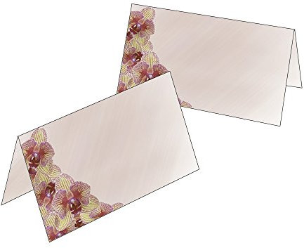 Tischkarten/Geschenkanhänger rosa Orchideen 2518 (10 Tischkarten)