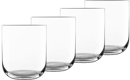 Luigi Bormioli Sublime Old Fashioned Glasses 450ml x 4: Crystal Glassware, Dishwasher Safe