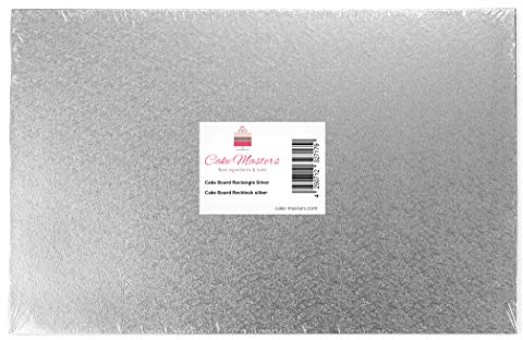 Pati-Versand Cakeboard rechteck 46x40cm Silber