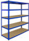 Monster Racking T-Rax extra breites Weitspannregal Schwerlastregal Lagerregal Garagenregal Werkstattregal Kellerregal Stahlregal Industrieregal Steckregal Blau Maße 160cm B, 60cm 100% schraubenlos