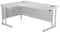 Office Hippo - L Shaped Office Desk 160 x 120cm. Large Corner Computer Desk For Home Office With Integrated Cable Ports, Ideal For Work, Study, Gaming And Hobby Workstation (White/White)