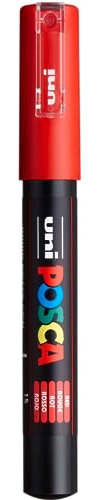 uni-ball 181721 - Marcatore POSCA con punta calibrata, rosso, 1 pezzo