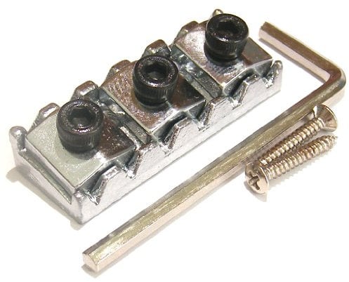 43mm Floyd Rose Locking Nut in chrome including screws and wrench