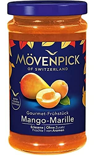 Mövenpick Gourmet-Frühstück Mango-Marille, hochwertiger Premiumaufstrich Fruchtaufstrich, 250 g