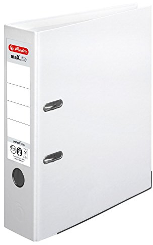 Herlitz Spiralblock, 3 Aktenordner max. file protect plus Polypropylen INT/EXT-Rücken 80 mm weiß
