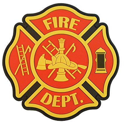 Fire Fighter Dept EMS EMT Rescue Firemen Engine Morale Gear PVC Touch Fastener Patch (Multicolored)