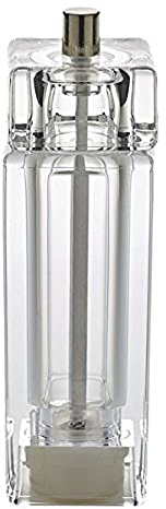 Genware NEV-SPSQ15 Square Salt/Pepper Grinder, Acrylic, 15 cm