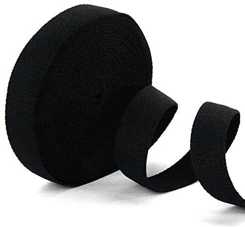 Trimit Baumwoll-Gurtband, 10-Meter-Rolle, 40 mm breit, schwarz