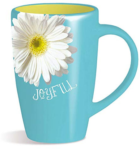 Divinity Boutique 24401 Sunshine Daisies Blue Mug, Ceramic, Multicolor