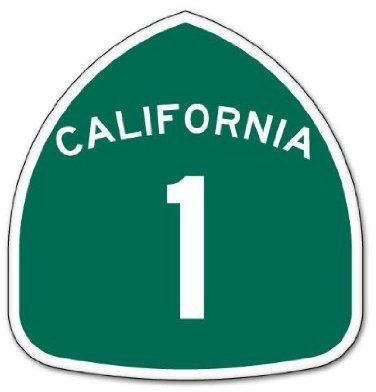 INDIGOS UG Aufkleber Autoaufkleber JDM Die Hart - California Route Highway 1 car Bumper Window 101mm x101mm 101mmx101mm