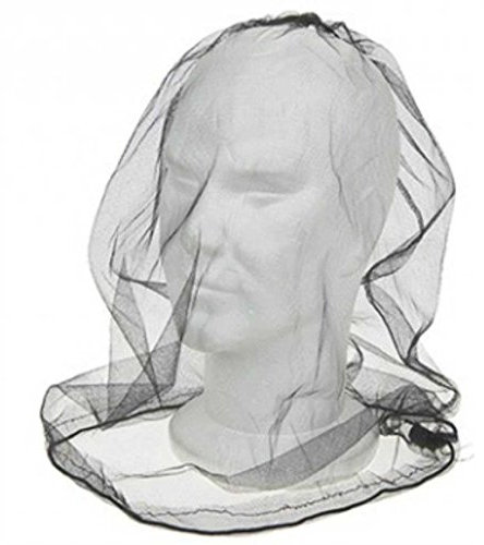 ASAB Moustiquaire de Luxe réglable pour Le Visage et Le Cou - Rangement léger et Compact - pour Camping, randonnée - Noir