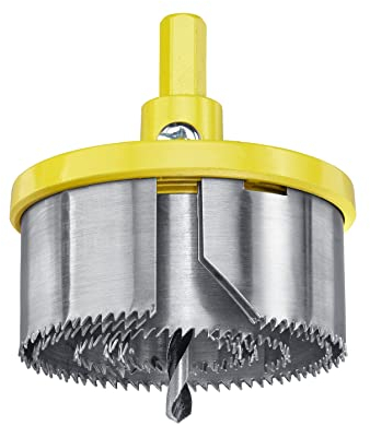 kwb Scie à guichet multiple 5 pièces Ø 28, 35, 50, 68 et 75 mm avec bonne puissance de coupe, plateau-support lourd en fonte d'aluminium et queue six pans pour une utilisation universelle