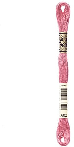 DMC 117-602 Six Stranded Cotton Embroidery Floss, Medium Cranberry, 8.7-Yard