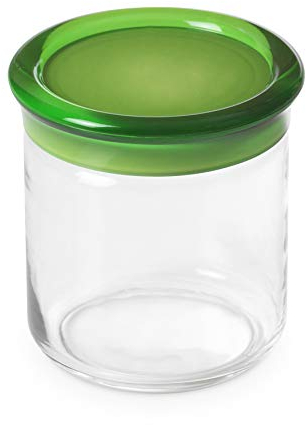 Omada Design Barattolo Cucina in Plastica da 0,75 lt, Contenitore Porta Sale, Alimenti, Made in Italy, Lavabile in Lavastoviglie, Linea Trendy, Verde
