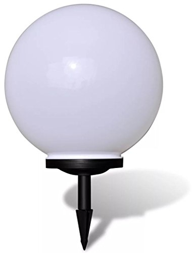 vidaXL Lámpara de Suelo de Jardín Forma de Bola 40 cm Luz LED Energía Solar