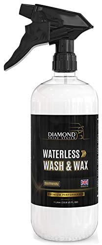 Diamond Shine Waterless Wash & Wax Car Cleaner Spray, 1 Litre – Eco-Friendly No-Rinse Car Wash & Polish – Quick Shine for All Vehicles – Lemon Scented Detailing Spray for Paintwork & Exterior