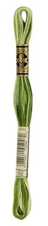 DMG Plaid Cotton Thread, Variegated for Stitching, 8 Metres Coloris / 92