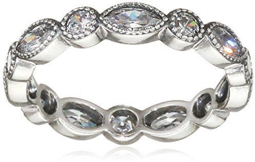 PANDORA Damen-Ring Kreise und Ellipsen 925 Silber Zirkonia weiß Gr. 56 (17.8) - 190940CZ-56