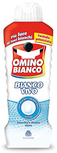 Omino Bianco - Additivo Lavatrice Bianco Vivo in Gel per Bucato, Azione Sbiancate, Specifico per i Tessuti Bianchi, 1000 ml