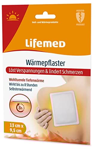 Wärme-Pflaster 13 x 9,5 cm bei Rückenschmerzen Muskelschmerzen Zerrungen und Verstauchungen