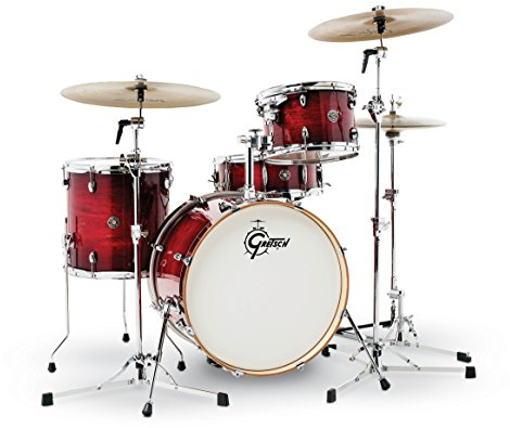 Gretsch Drums CT1-J404-GCB Catalina Club 4-teiliges Trommelschalen-Set, Gloss Crimson Burst