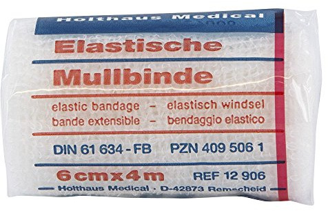 MULLBINDEN elastisch 6 cmx4 m 1 St