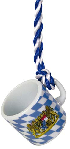 Mini-Krug Bayer, Keramik ca. 3cm Schnapsglas zum Umhängen