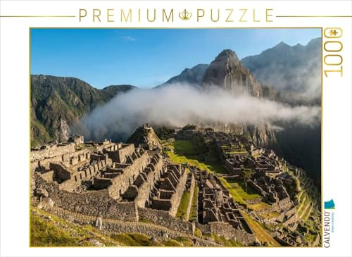 CALVENDO Puzzle Machu Picchu im Morgennebel | 1000 Teile Lege-Größe 64 x 48 cm Foto-Puzzle für glückliche Stunden
