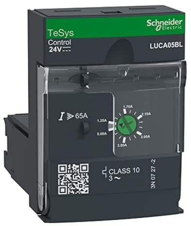 Schneider Electric, TeSys U, Standard control unit, 1.25-5A, 3P motors, thermal magnetic protection, class 10, coil 24V DC,LUCA05BL