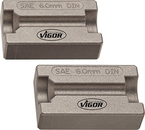 VIGOR Spannbacken-Paar 6 mm, V2552 | Ø max 6 mm, 200 g, 6 mm, Spannbacken-Paar 6 mm, Durchmesser (min-max): 6