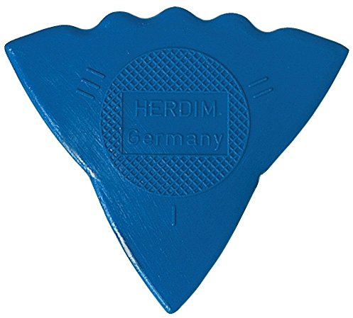 Herdim Plektrum/Pick 3-Stärken, Blau, I = Weich, II - Mittel, III - Hart, 12 Stück